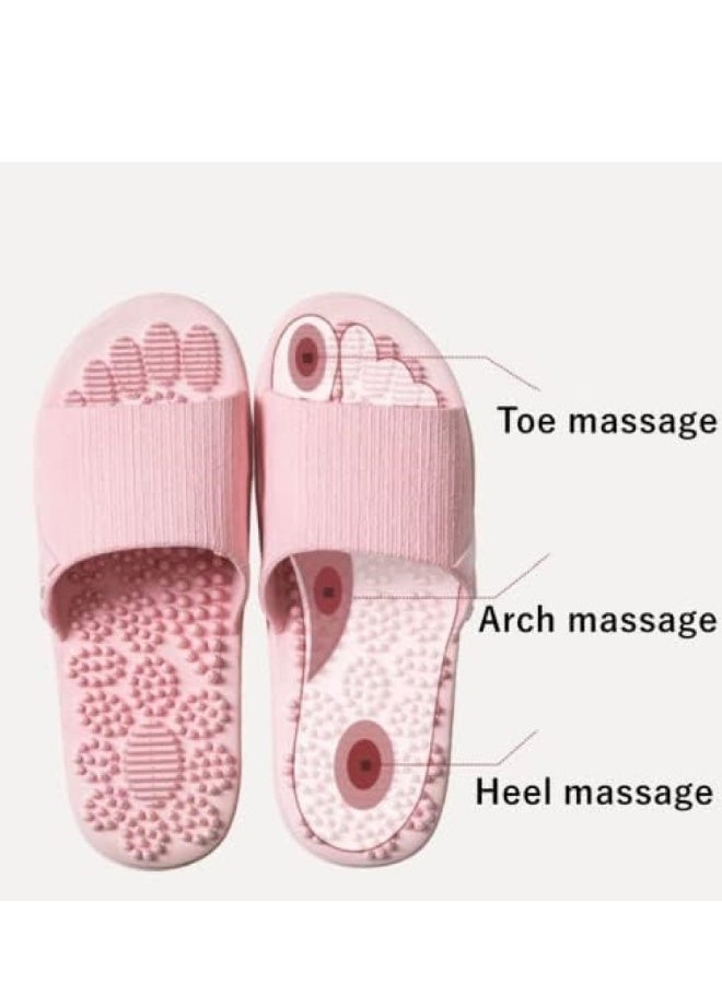 Massage Slippers for Plantar Fasciitis for Women Acupuncture Slippers Plantar Pain Relief Non-Slip Stress Relief for Bath - Image 3