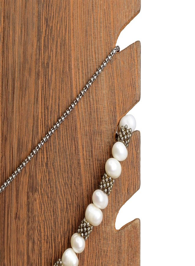 MOOCA 2 Pcs Lightweight Wooden Necklace Display Stand - Freestanding Easel Holder for Multiple Necklaces, Brown Color - Image 4