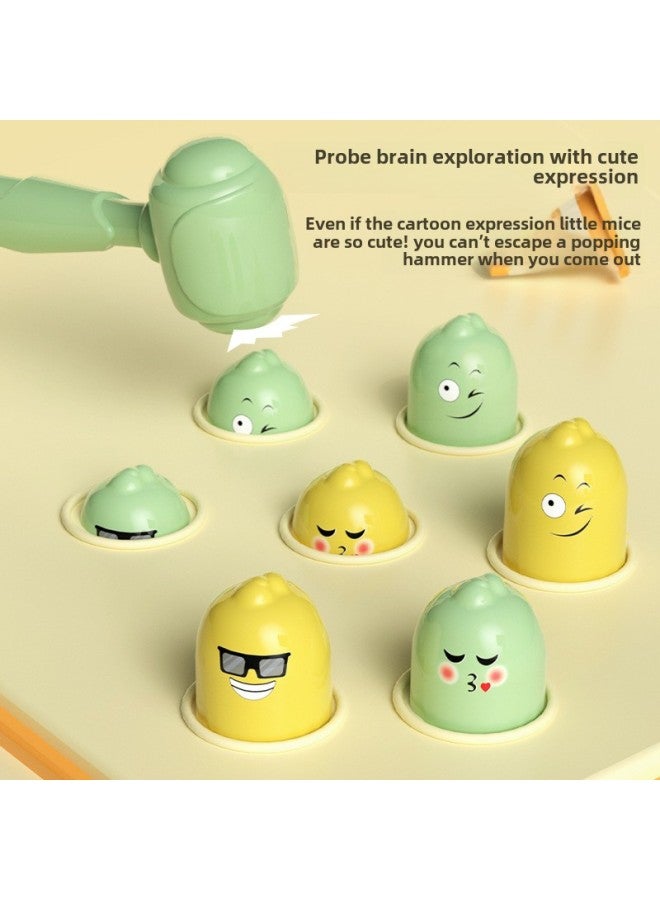 Children's Large Cartoon Car Hamster Toy Baby Educational Thinking Training Parent-child Interactive Beating-Color:(Yellow) Cute Duck +2 Hammer 】 - Image 5