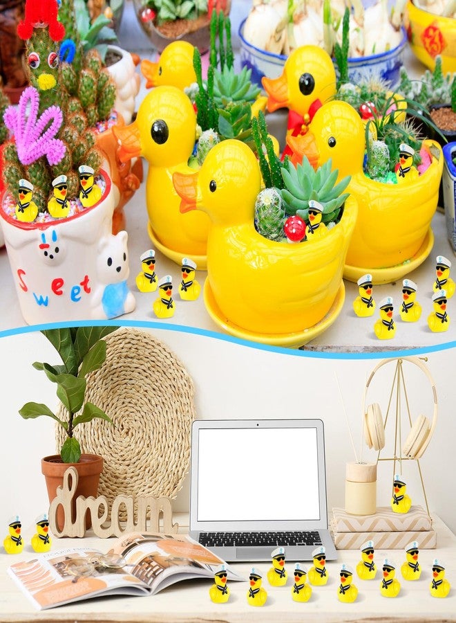 RoundFunny 200 Pcs Mini Cruise Resin Ducks Bulk Yellow Tiny Cruise Ship Duck Figurines Small Tiny Funny Sailing Toys for Micro Garden Landscape Dollhouse Potted Plants DIY Aquarium Decor - Image 5
