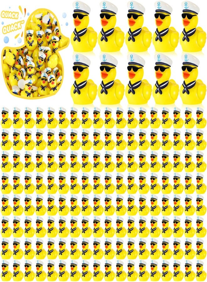 RoundFunny 200 Pcs Mini Cruise Resin Ducks Bulk Yellow Tiny Cruise Ship Duck Figurines Small Tiny Funny Sailing Toys for Micro Garden Landscape Dollhouse Potted Plants DIY Aquarium Decor - Image 1
