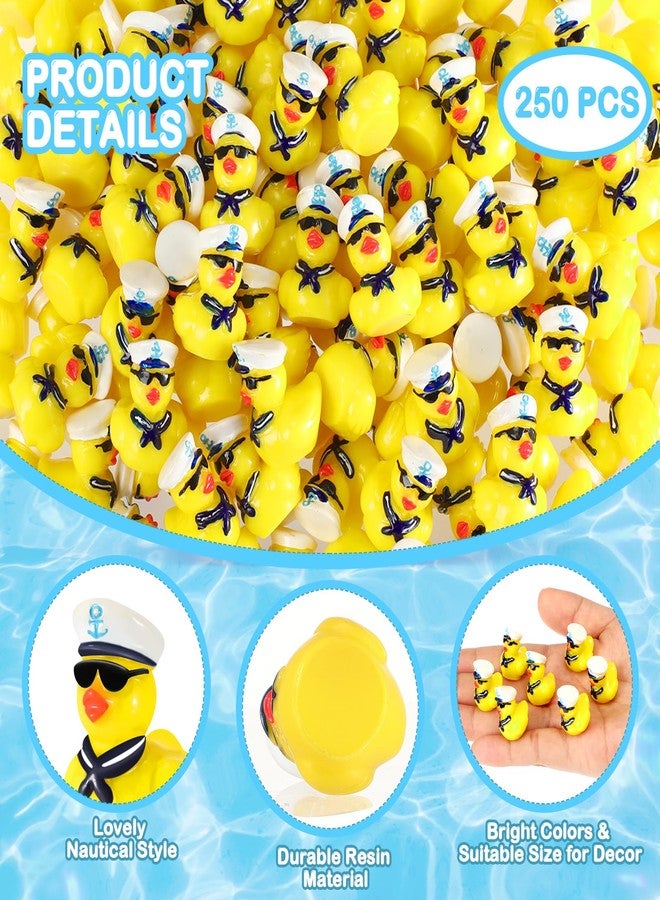 RoundFunny 200 Pcs Mini Cruise Resin Ducks Bulk Yellow Tiny Cruise Ship Duck Figurines Small Tiny Funny Sailing Toys for Micro Garden Landscape Dollhouse Potted Plants DIY Aquarium Decor - Image 2
