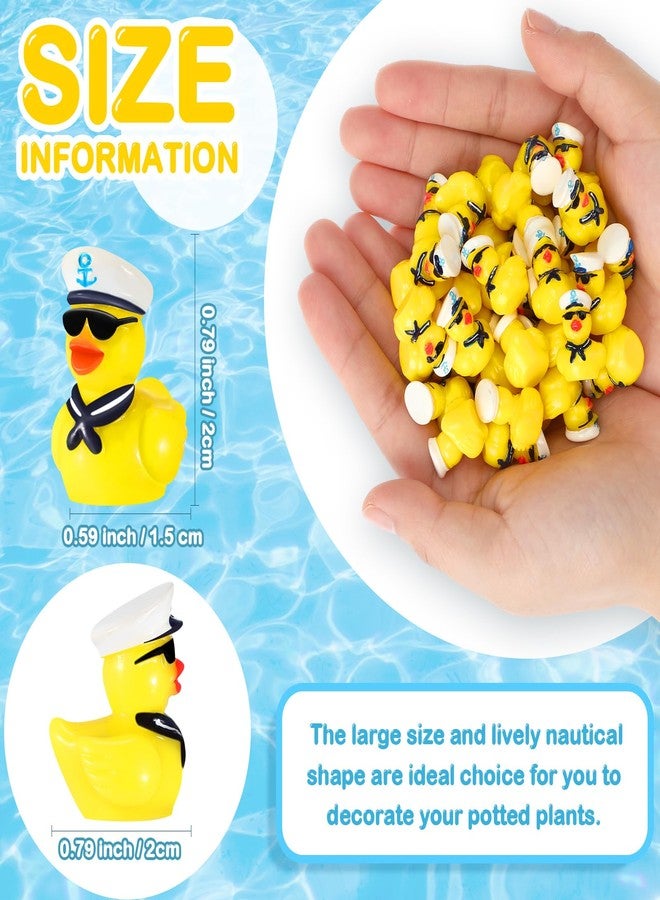 RoundFunny 200 Pcs Mini Cruise Resin Ducks Bulk Yellow Tiny Cruise Ship Duck Figurines Small Tiny Funny Sailing Toys for Micro Garden Landscape Dollhouse Potted Plants DIY Aquarium Decor - Image 3