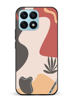 Protective Case Cover For Honor X8a Printable Template With Abstract Geometric Shapes, Nature Aesthetic Texture, Design Multicolour