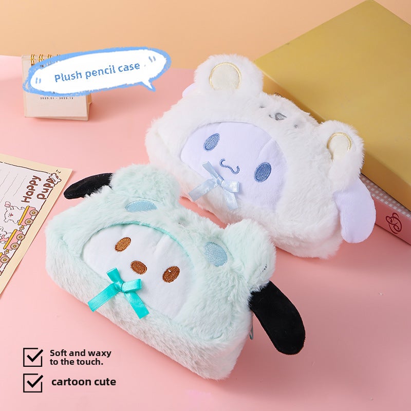 Sanrio Pochacco Cinnamoroll Pen Pouch Cute Student Stationery Dress-up Purple Culomi - Image 3