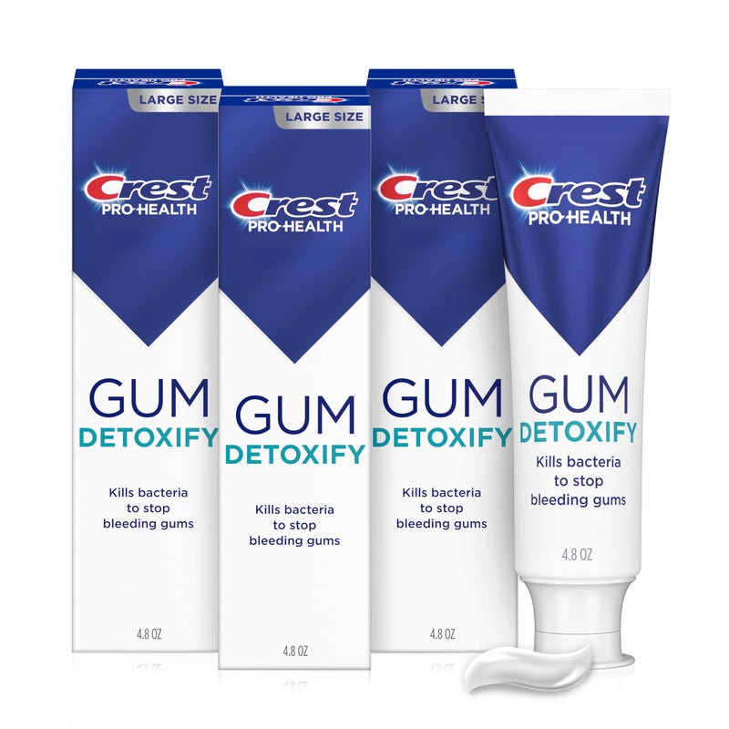 Crest Pro-Health Gum Detoxify Deep Clean Toothpaste, 4.8 oz Pack of 3 - Anticavity, Antibacterial Flouride Toothpaste, Clinically Proven, Gum and Enamel Protection, Plaque Control - Image 1