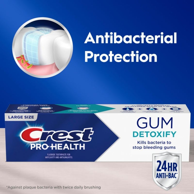 Crest Pro-Health Gum Detoxify Deep Clean Toothpaste, 4.8 oz Pack of 3 - Anticavity, Antibacterial Flouride Toothpaste, Clinically Proven, Gum and Enamel Protection, Plaque Control - Image 3