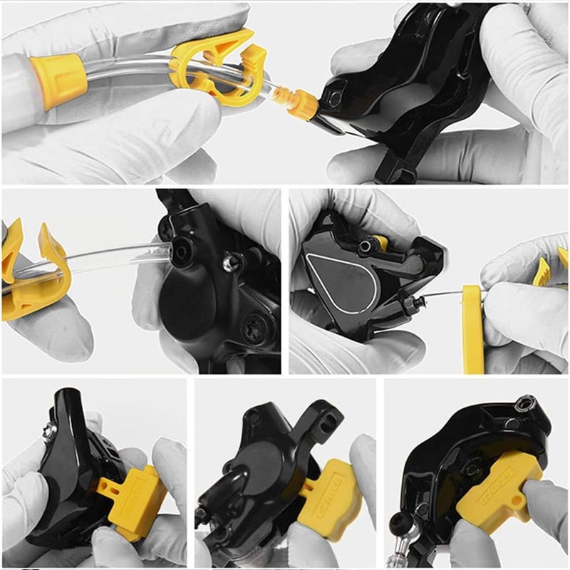Foloose Bicycle Brake Bleed Kit, Mountain Road Bike Professional Oil Disc Brake Oil Change Filling Tool Set Multi-purpose Brake Maintenance Tool (Without Oil) - Image 4