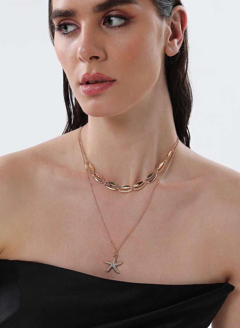 SOHI Bahamas Layered Artificial Necklace Jewellery - Image 3
