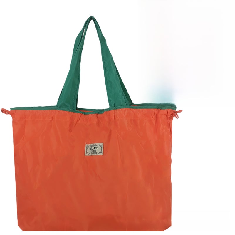Eco-Friendly Drawstring Shopping Bag Orange + 