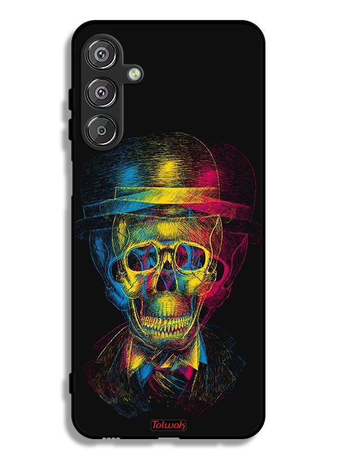 Tolwak Samsung Galaxy F36 Protective Case Cover Skull Colorful Hat Fantasy Art - Image 1