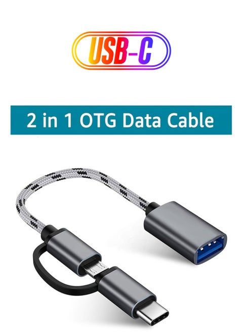 2 in 1 USB 3.0 OTG Adapter Type C Micro USB to USB 3.0 Adapter Cable OTG Convertor for Gamepad Flash Disk Type-C OTG USB Cable