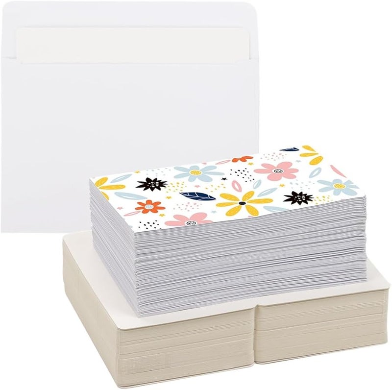 100 بطاقة مائية فارغة ومظاريف لبطاقات التهنئة DIY دعوات حفل زفاف استحمام الطفل - Image 2