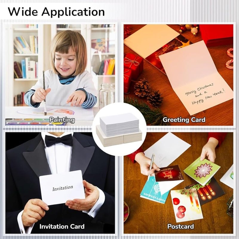 100 بطاقة مائية فارغة ومظاريف لبطاقات التهنئة DIY دعوات حفل زفاف استحمام الطفل - Image 3