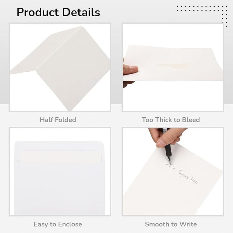 100 بطاقة مائية فارغة ومظاريف لبطاقات التهنئة DIY دعوات حفل زفاف استحمام الطفل - Image 5