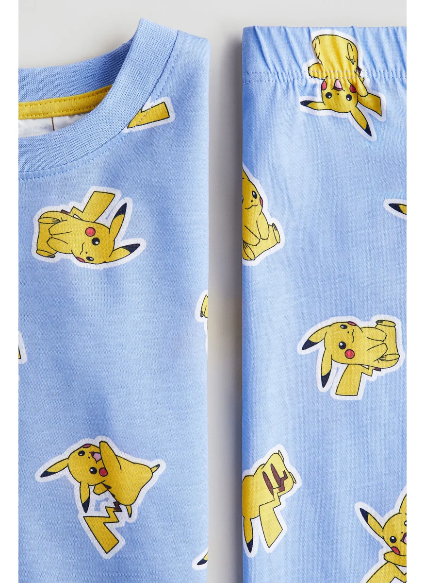 H&M Printed Cotton Jersey Pyjamas