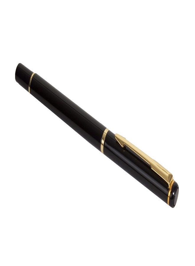 auteur 801 Executive Black Color Fountain Pen Set Of 2, Metal Body With Gold Plated Arrow Clip, Best Pen Gift Set For Men & Women - Image 3