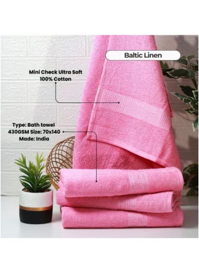 Baltic Linen Bath Towel Ultra Soft 70Cm X 140Cm, 100% Cotton Bath Towels Pack, 430GSM Terry Pack Of 4  - Image 4
