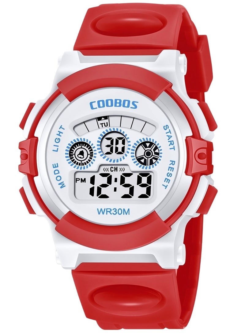COOBOS 2 Pack Kids' Water Resistant Rubber Digital Watch - Image 2