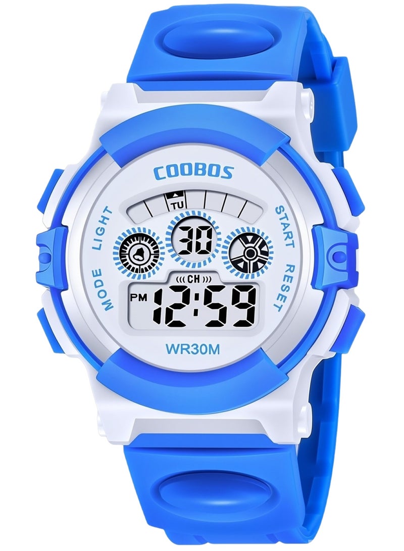 COOBOS 2 Pack Kids' Water Resistant Rubber Digital Watch - Image 3