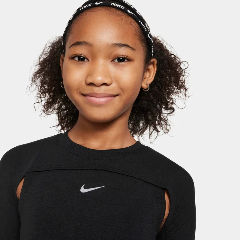 نايكي تيشيرت بأكمام طويلة دراي-فت للبنات