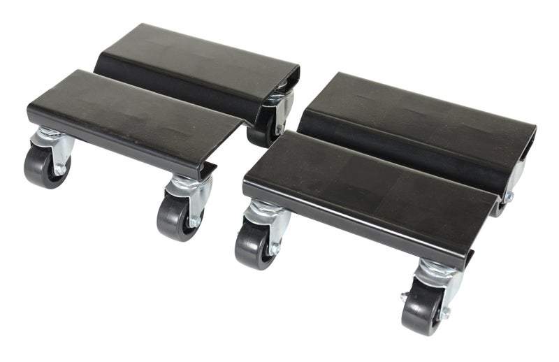 Vestil SDOL-2 Steel Dolly Set  500 lbs Capacity  8"" Length x 8"" Width x 3-5/8"" Height Deck  Pack of 2  Black - Image 1