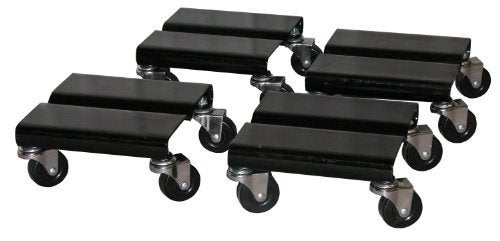Vestil SDOL-2 Steel Dolly Set  500 lbs Capacity  8"" Length x 8"" Width x 3-5/8"" Height Deck  Pack of 2  Black - Image 2