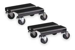 Vestil SDOL-2 Steel Dolly Set  500 lbs Capacity  8"" Length x 8"" Width x 3-5/8"" Height Deck  Pack of 2  Black - Image 3