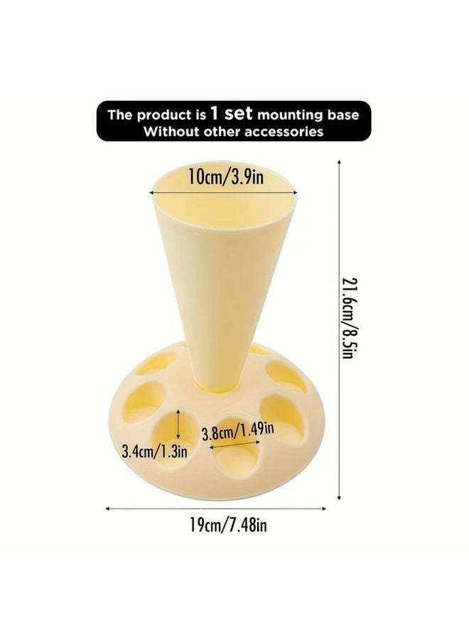 All Yellow Pastry Piping Bag And Tips Holder Durable Plastic Organizer For Cake Decorating Baking Tools - Image 1