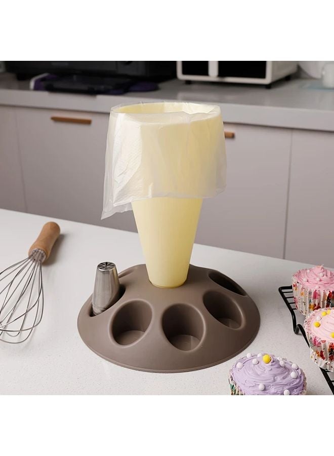 All Yellow Pastry Piping Bag And Tips Holder Durable Plastic Organizer For Cake Decorating Baking Tools - Image 3