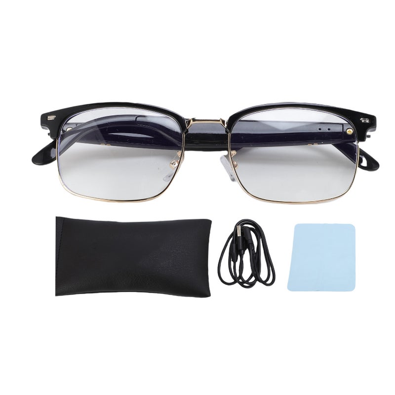 Smart Glasses HD Sound Voice Aid Blue Light Blocking Bluetooth Glasses Built in Mic Speakers for Android Answering Calls - Image 1