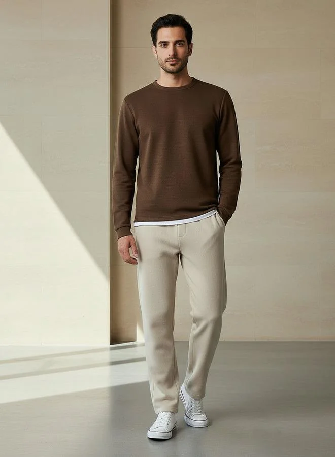 ايكونيك بنطلون رياضي رجالي كلاسيكي بقصة عادية وجيوب