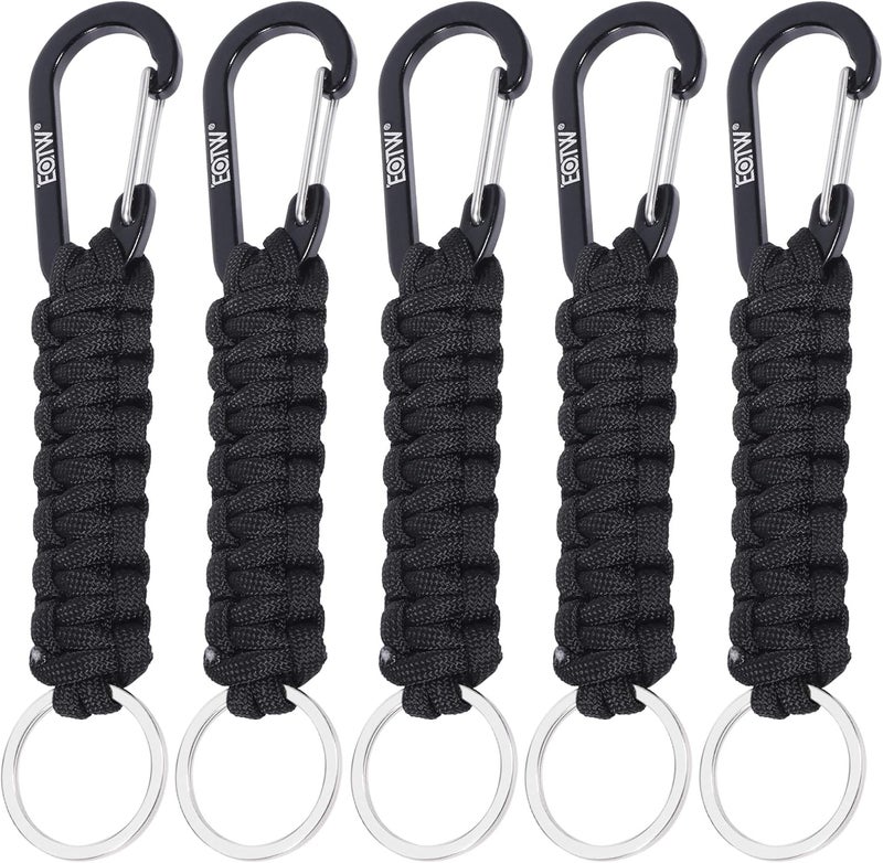 EOTW Paracord Keychain for Men Women Paracord Carabiner Backpack Keychain with Aluminum Clip for Camping Hiking Outdoor Gear - Image 1