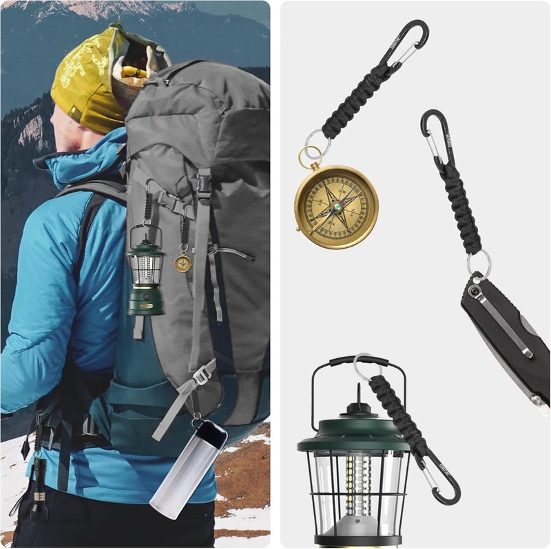 EOTW Paracord Keychain for Men Women Paracord Carabiner Backpack Keychain with Aluminum Clip for Camping Hiking Outdoor Gear - Image 2