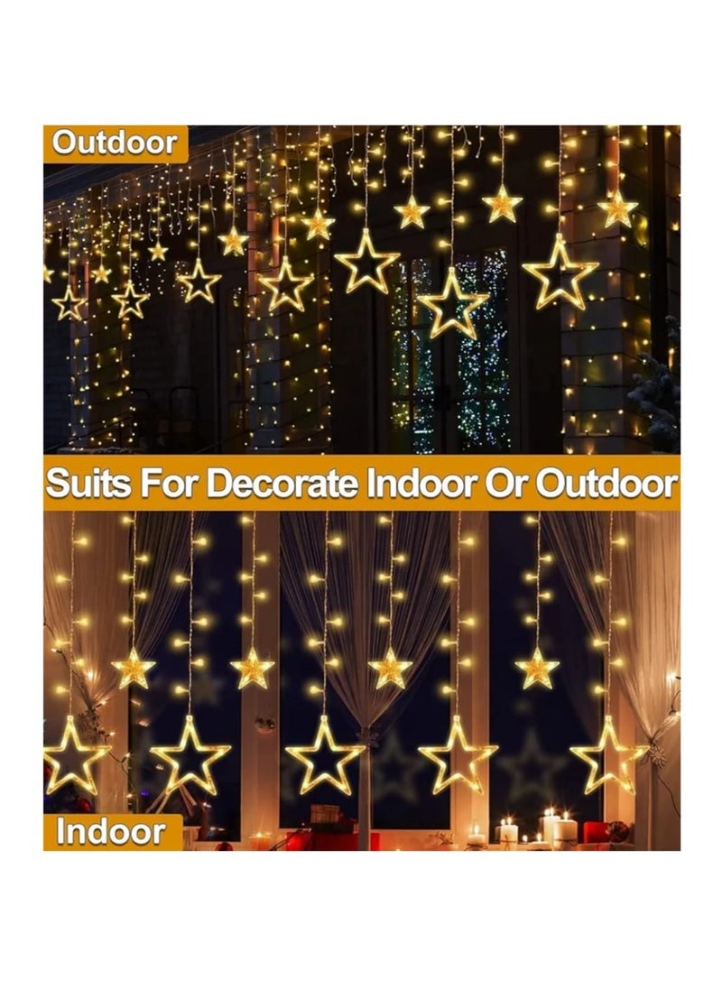 Generic Window Light with 12 Stars 8 Lighting Modes Timer&Memory Function Curtain Lights  - Image 5