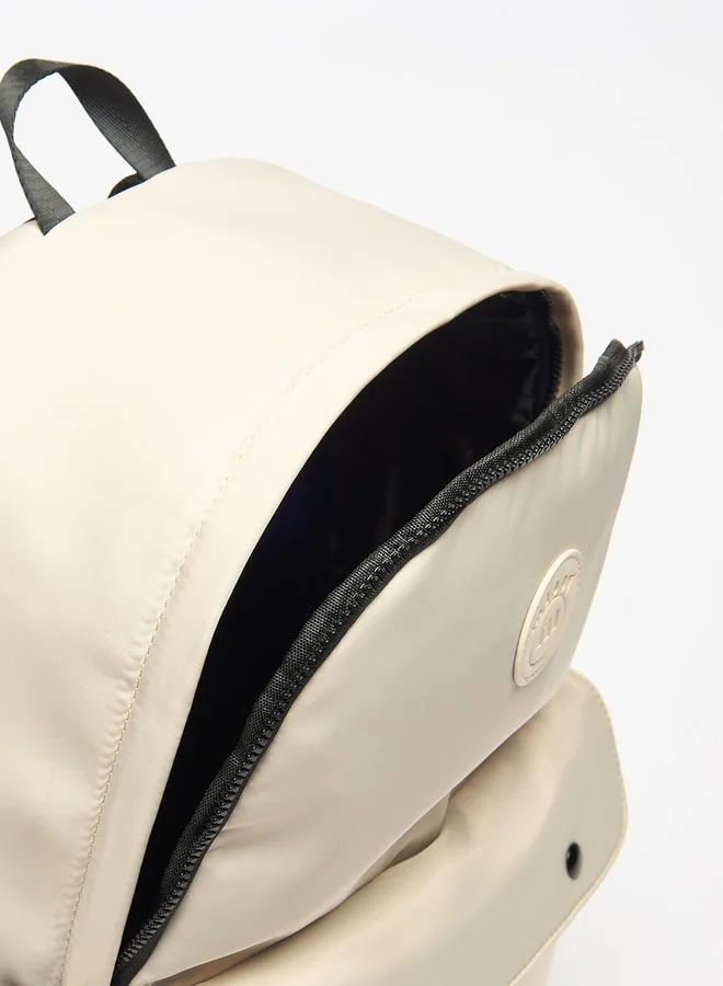 MISSY Women Missy Solid Backpack with Adjustable Straps and Zip Closure