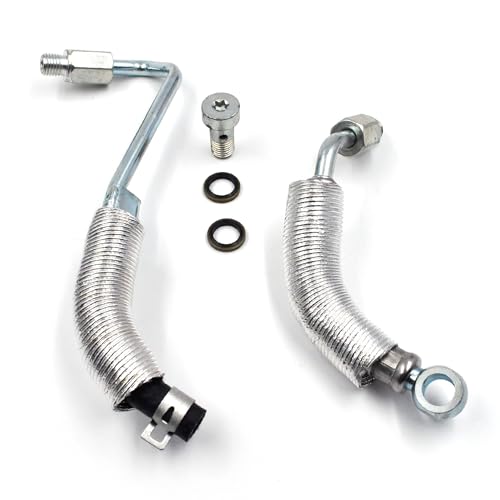 Zhupoub Replace 55567067 55568031 Turbocharger Cooling Feed Line Pipe and Coolant Return Hose Line Compatible with Chevy Cruze Buick Encore - Image 1