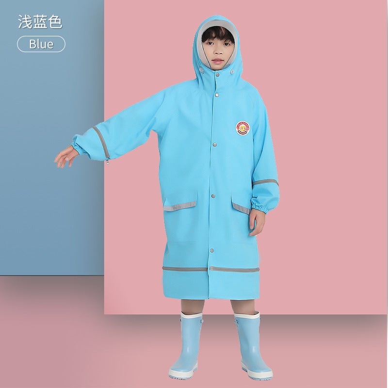 Inmes Children'S Raincoat Lengthen Fashionable Boys And Girls Raincoat Primary School Students Raincoat Poncho Raincoat With Hat - Image 1