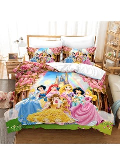 Disney Disney Princess Pattern Bedding Three-Piece Set Including Duvet Cover and Two Pillowcases (Size 150cmX200cm)  - Image 1