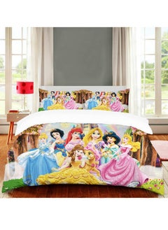 Disney Disney Princess Pattern Bedding Three-Piece Set Including Duvet Cover and Two Pillowcases (Size 150cmX200cm)  - Image 4
