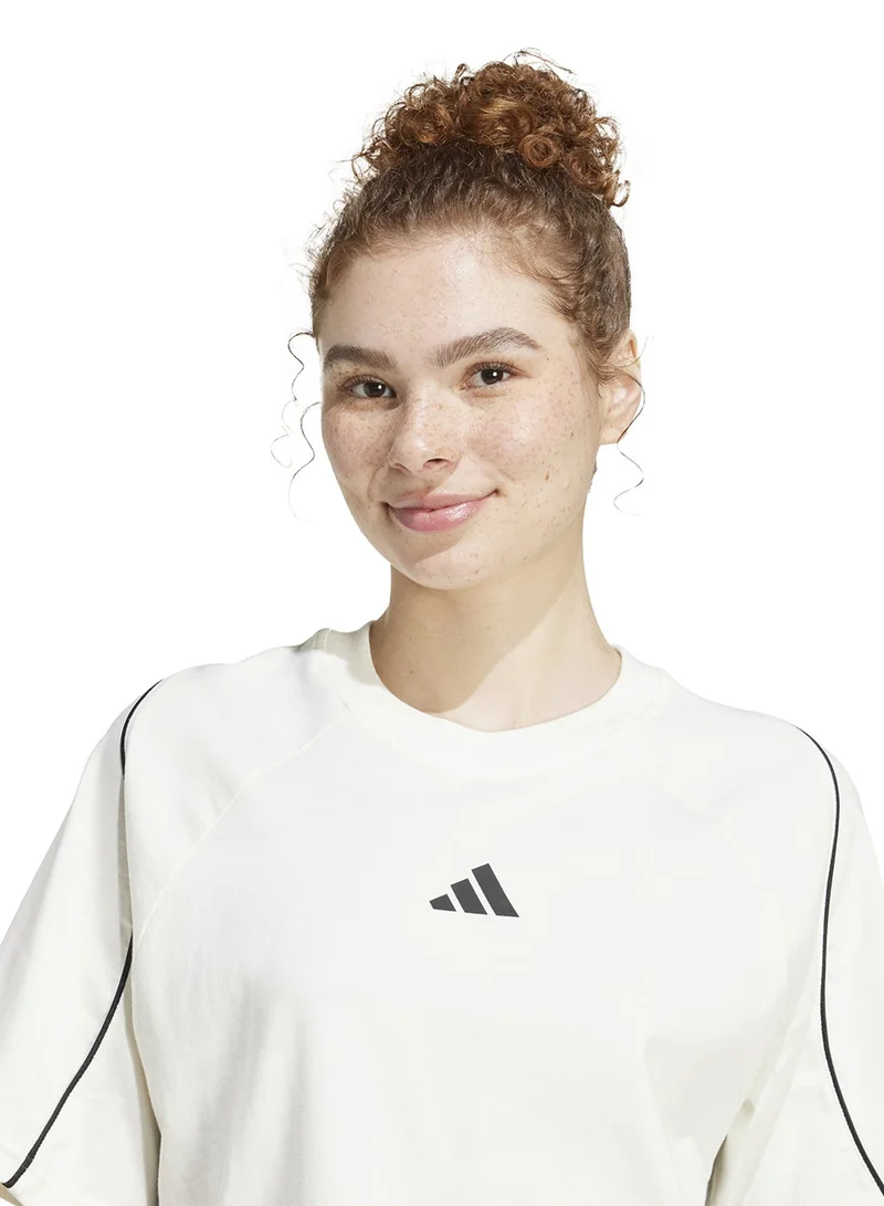adidas تي شيرت  ستاديوم أبيض للنساء