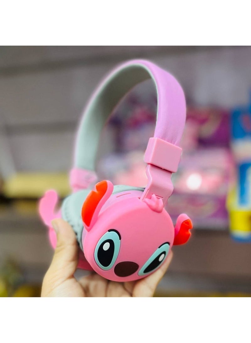 Children's Stitch Character Headphones AH-806 Pink - Image 1