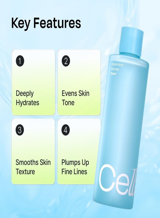 Celladix Hyaluronic Intense Toner – 95% Pure Hyaluronic Acid with Rice Extract & Niacinamide for 100 Hours of Hydration & Radiant Glass-Skin Glow – Korean Skincare, 10.14 Fl Oz - Image 2