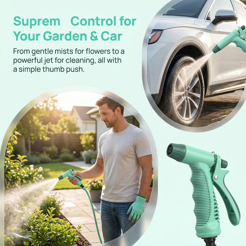 High-pressure household car wash nozzle connected to tap water for watering flowers and vegetables, rinsing floors, general cleaning, and washing windows. - Image 5