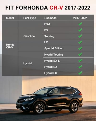 IKABEVEM All Weather Floor Mats Fit for 2017-2022 Honda CR-V All Models (Include Hybrid) - Custom Fit TPE Floor Liners Accessories for Honda CRV 1st and 2nd Row Full Set Car Mats - Image 2