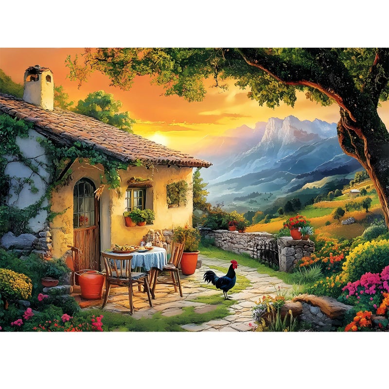 WSCXSC Jigsaw Puzzles 300 Pieces for Adults Village Puzzles Adults Kids Puzzles 300 Pieces Games Family Challenging Puzzle Gift Toy for Puzzle Enthusiasts Unique Brain Teaser 205x15IN - Image 3