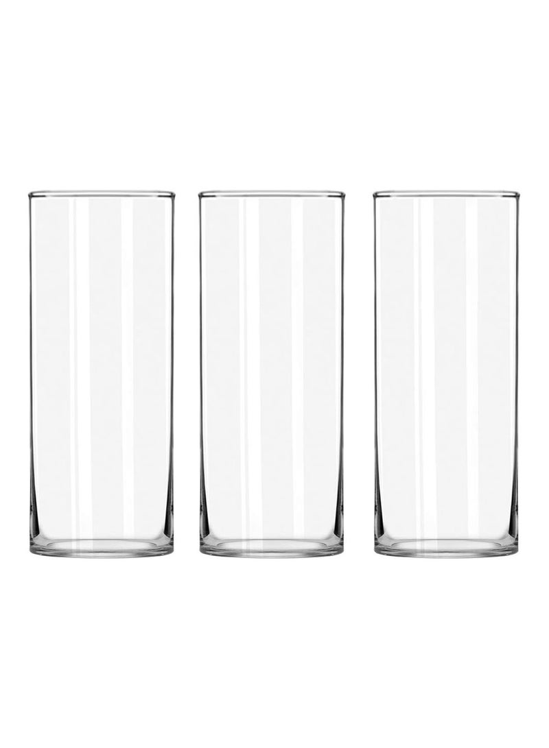Home zone 3 Pack Clear Glass Cylinder Vases, Table Flowers Vase, for Home & Wedding Decorations and Formal Dinners (Width 4", Height 10") - Image 1