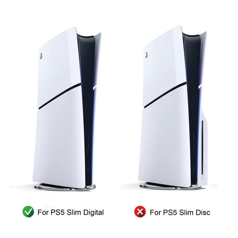 CXWITHY Skin Sticker for PS5 Slim Digital, Protective Vinyl Decal Game Accessories Cover for Console and Controller (Purple) - Image 2