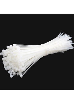 Generic Cable Ties 200mm x 2.5mm Strong and Durable Zip Ties for Electrical, Networking, and Home Use, White Colour Pack of 100 Ties  - Image 1