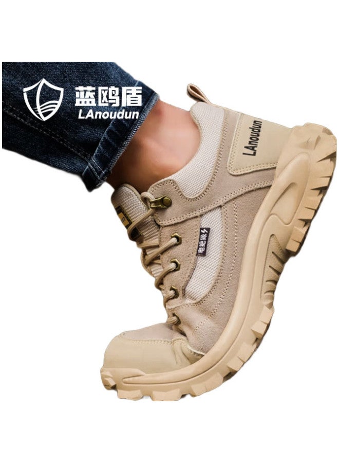 Blue Gull Shield Blue Owl Shield Safety Shoes For Men, Insulated Electrician Breathable Anti-Smashing Toe Cap Puncture-Resistant Construction Site Work Functional Shoes D1122Kb 41 - Image 2